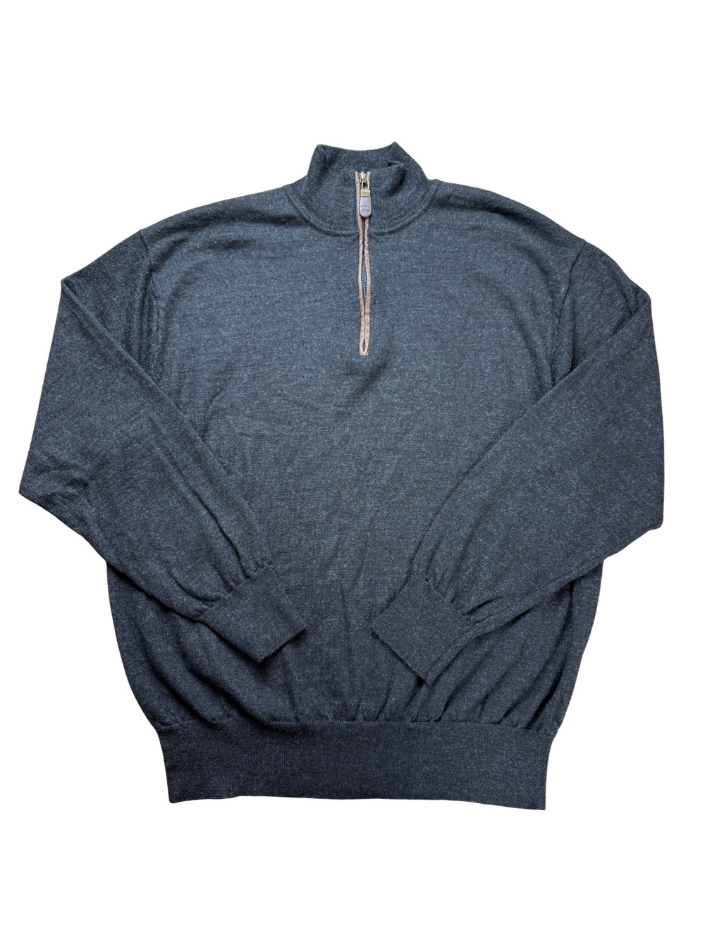 Orvis 100% Merino Wool Men’s 1/4 Zip Sweater Charcoal Gray XL
